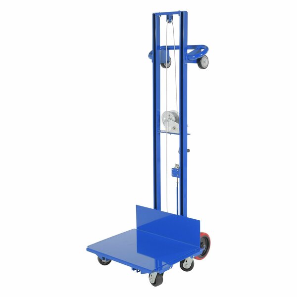 Vestil Steel Lite Load Lift w/Winch, Swivel Casters, and Manual Floor Lock LLW-242060-4SFL